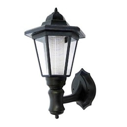 Solcelledrevet Vegglampe Svart Skjerm