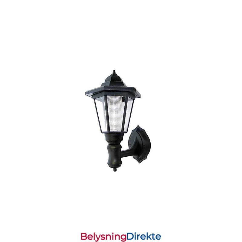 Solcelledrevet Vegglampe Svart Skjerm