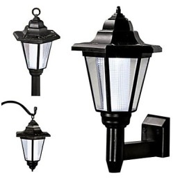 Solcelledrevet Vegglampe Svart Skjerm
