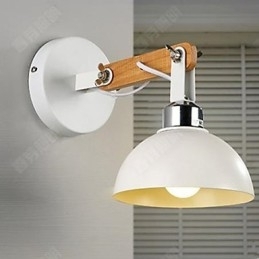 Amerikansk Kreativ Massivt Tre Soverom Gang Trapper Lampe Lampe Vegglampe Av Hodeenden Av En Seng