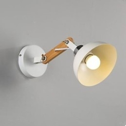 Amerikansk Kreativ Massivt Tre Soverom Gang Trapper Lampe Lampe Vegglampe Av Hodeenden Av En Seng