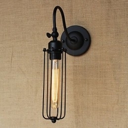 Kunst Minimalistisk Matt Svart Amerikansk Landlig Stuelampe Soverom Balkong Vegglampe Nattbordslampe