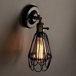 Amerikansk Landlig Loftsstil Vegglampe I Smijern Vegglampe I Restaurering Av Gamle Skikker