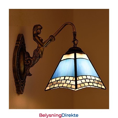 Europeisk Middelhavskontraktert Landlig Kreativ Smijernsvegglampe Glasslamper