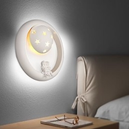 Søt Pastoral Gips Morsom Barnerom Veranda Vegglampe Lys