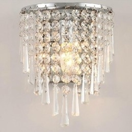 Moderne Mote Krystallvegglamper Sengbelysning Krystallvegglamper