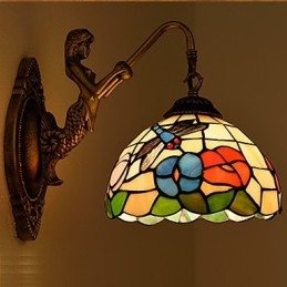 Europeisk Kontraktsfestet Landlig Kreativ Smijernsvegglampe Glasslamper