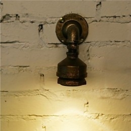 Loft Jern Vannrørslampe Vegglampe Industriell Vintage Vegglamper For Hjem Innendørsbelysning
