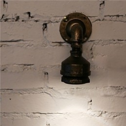 Loft Jern Vannrørslampe Vegglampe Industriell Vintage Vegglamper For Hjem Innendørsbelysning
