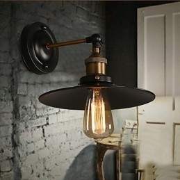 Kreativ Nordisk Lys, Enkelthodet, Svart Paraplyvegglampe, Gjenoppretter Gamle Skikker