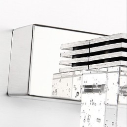 Moderne Vegglampe Med Glassboble, Kubisk Skjerm, Speilfrontstil