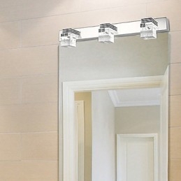 Moderne Vegglampe Med Glassboble, Kubisk Skjerm, Speilfrontstil