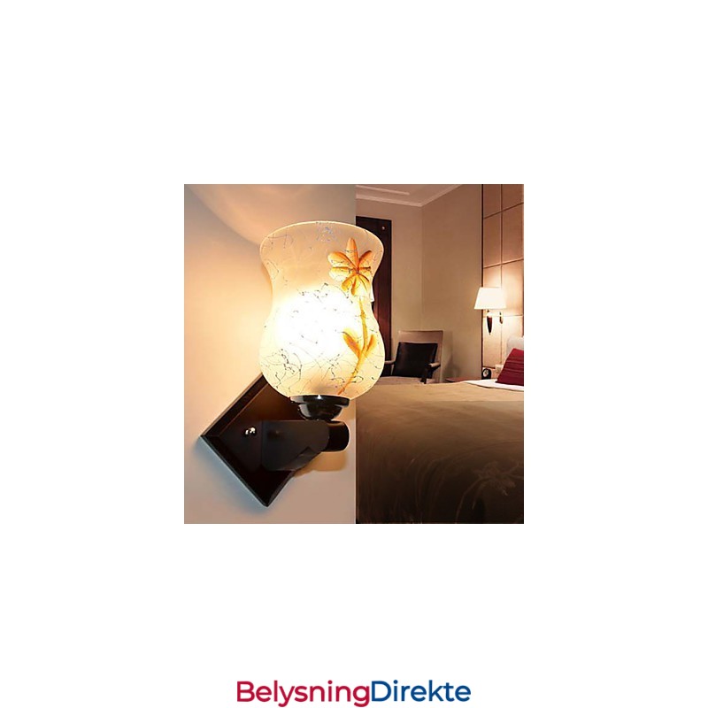 Kreativ Vegglampe I Massivt Tre Til Soverommet, Hodet På Sengen