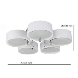 Innfelt Moderne Samtidsstil 5 Lys Taklampe Metall