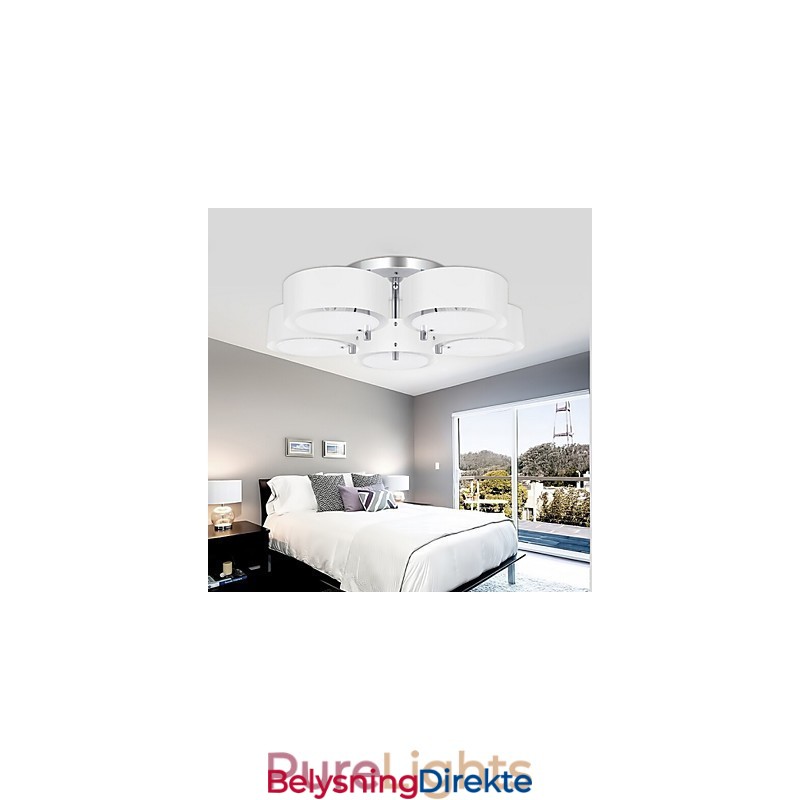 Innfelt Moderne Samtidsstil 5 Lys Taklampe Metall