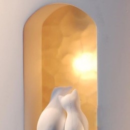 Mote Varm Barnerom Hengelampe Kreativ Kitty Gips Vegglampe Lys