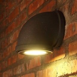 Loft Personlighet Vintage Bardisk Vannrør Vegglampe Spotlys Tomtebelysning Trappe Balkonglampe