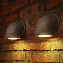 Loft Personlighet Vintage Bardisk Vannrør Vegglampe Spotlys Tomtebelysning Trappe Balkonglampe