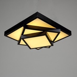 Firkantet, Innfelt Moderne Samtids Taklampe Metall