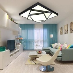 Firkantet, Innfelt Moderne Samtids Taklampe Metall