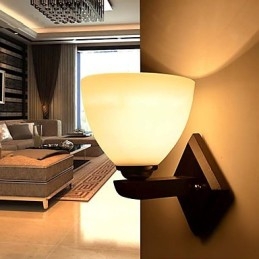 Vegglampe I Glass, Varm, Moderne Vegglampe Med Hodeende Til Seng