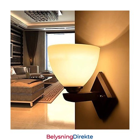 Vegglampe I Glass, Varm, Moderne Vegglampe Med Hodeende Til Seng