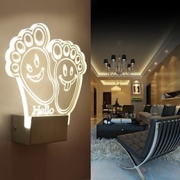 Akryl Vegglampe Pvc Lampelampe Chip Moderne Samtids Metall