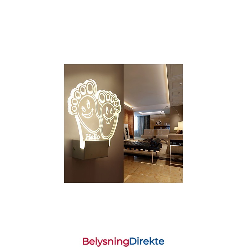 Akryl Vegglampe Pvc Lampelampe Chip Moderne Samtids Metall