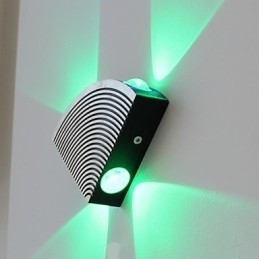 Viftevegglampe Med Fire Lys Grønn Aluminium Akryl