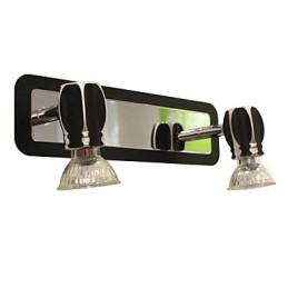 Moderne Svarte Vegglamper Baderomslamper Med 2 Lys