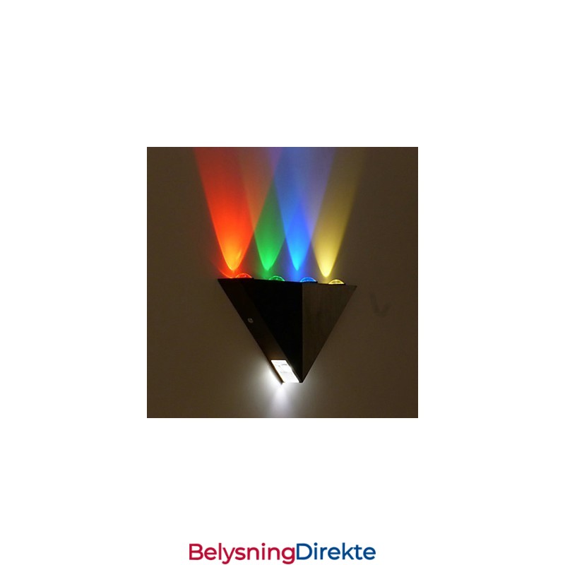 Multi T Fargetemperaturlampe Kreativ Barmodell Vegglampe I Metall