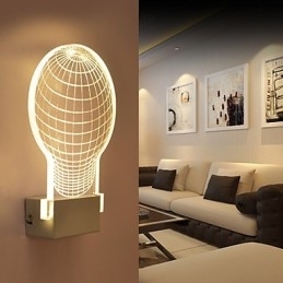 Akryl Vegglampe Pvc Lampelampe Chip Moderne Samtids Metall