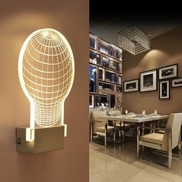 Akryl Vegglampe Pvc Lampelampe Chip Moderne Samtids Metall