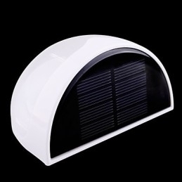 Soldrevet Vanntett Ip55-Lampe Hvit + Svart