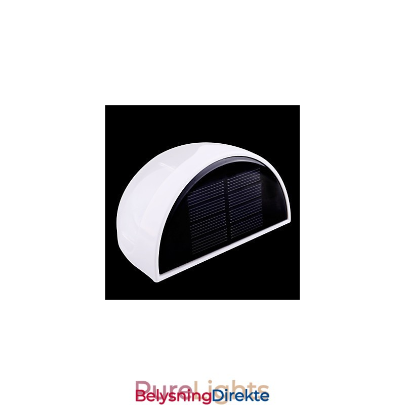 Soldrevet Vanntett Ip55-Lampe Hvit + Svart