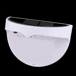 Soldrevet Vanntett Ip55-Lampe Hvit + Svart