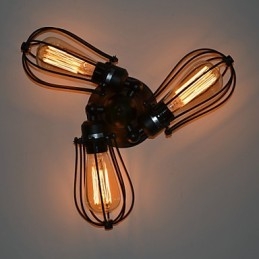 Mini-Vegglampe I Rustikt Metall I Hyttestil