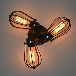 Mini-Vegglampe I Rustikt Metall I Hyttestil