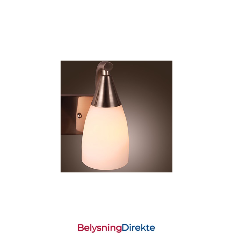 Vegglampe Med 2 Lys I Hvit Skjerm