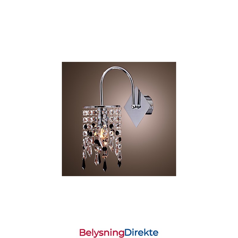 Vegglampe Med Elegant Krystalldråpe