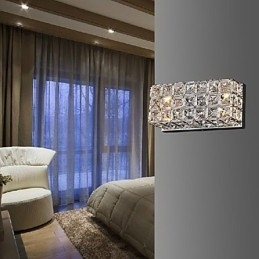 Krystall Firkantet Vegglampe I Galvaniseringsprosess