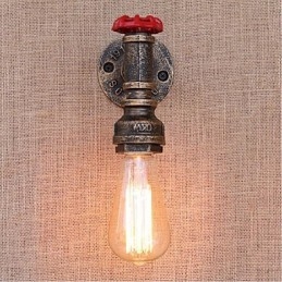 Nostalgi Enkel Vannrør Dekorativ Liten Vegglampe Vegglampe