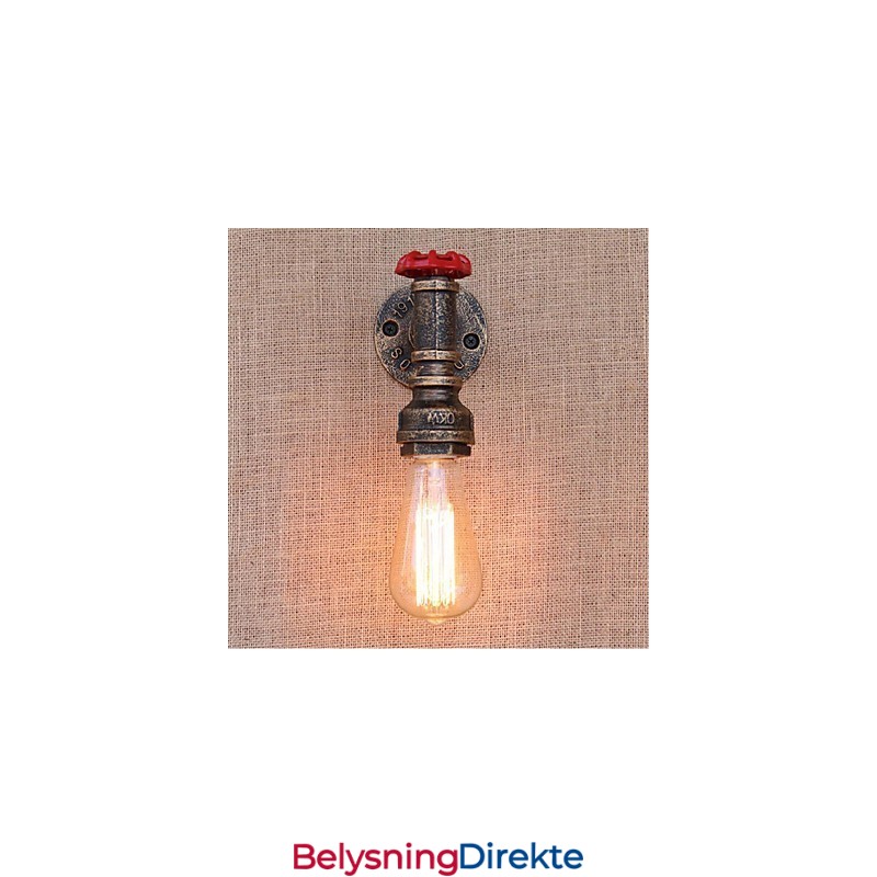 Nostalgi Enkel Vannrør Dekorativ Liten Vegglampe Vegglampe