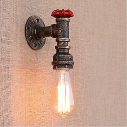 Nostalgi Enkel Vannrør Dekorativ Liten Vegglampe Vegglampe