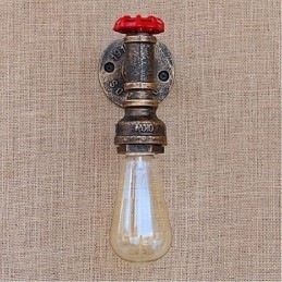 Nostalgi Enkel Vannrør Dekorativ Liten Vegglampe Vegglampe