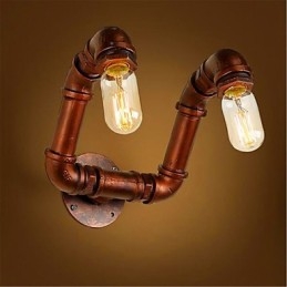 Amerikansk Bar Xiang Soveromsgang Vannrørsvegglampe Retro Industriell Jernvegglampe