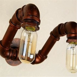 Amerikansk Bar Xiang Soveromsgang Vannrørsvegglampe Retro Industriell Jernvegglampe
