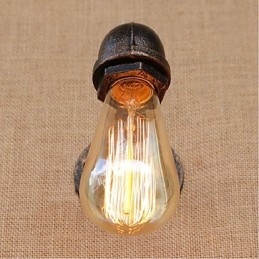 Nostalgi Enkel Vannrør Dekorativ Liten Vegglampe Vegglampe