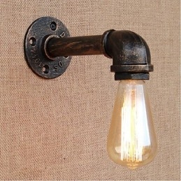 Nostalgi Enkel Vannrør Dekorativ Liten Vegglampe Vegglampe