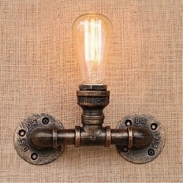 Nostalgi Enkel Vannrør Dekorativ Liten Vegglampe Vegglampe